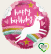 Ballon Eenhoorn Happy Birthday Multi Eco
