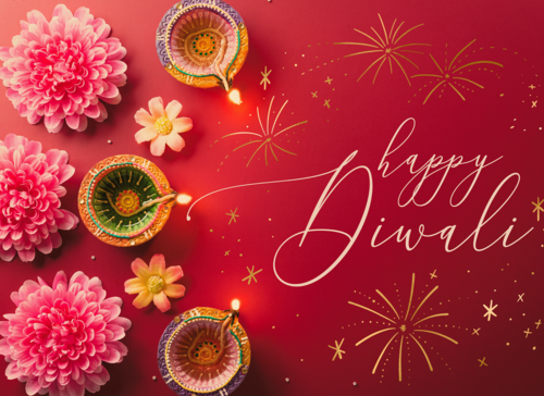 Happy Divali bloemen