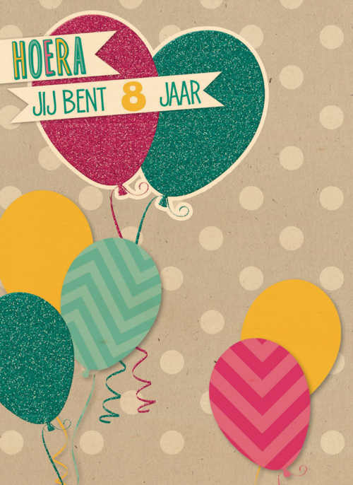 verjaardag leeftijden hoera jij bent 8 jaar