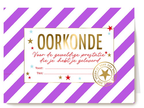 Kaart Hallmark | Secretaressedag | Oorkonde Geweldige Prestatie