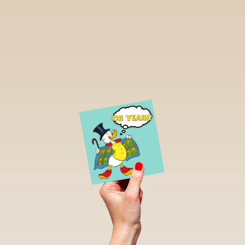 Nieuwe baan kaart Dagobert Duck