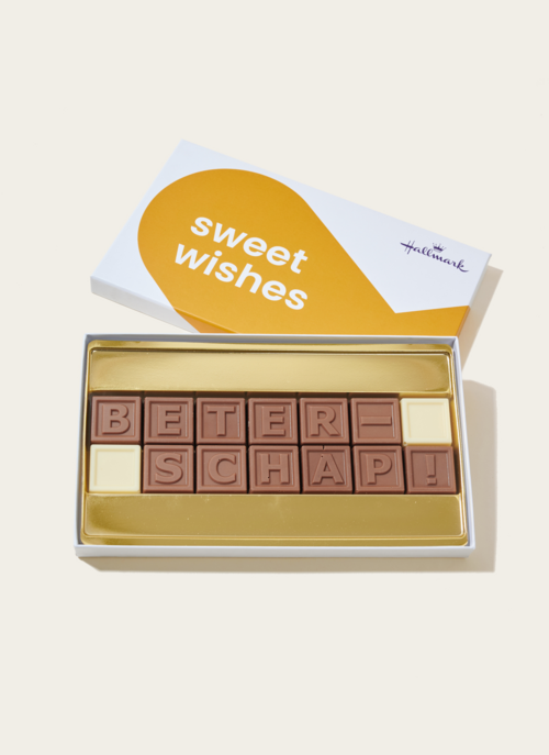 Chocotelegram Beterschap | Hallmark Cadeau Chocolade |