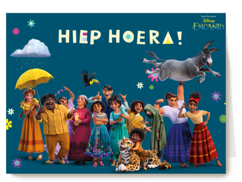 Verjaardagkaart Disney Encanto hiep hoera