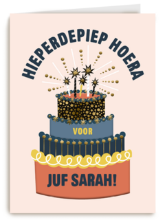 hieperdepiep hoera me een taart