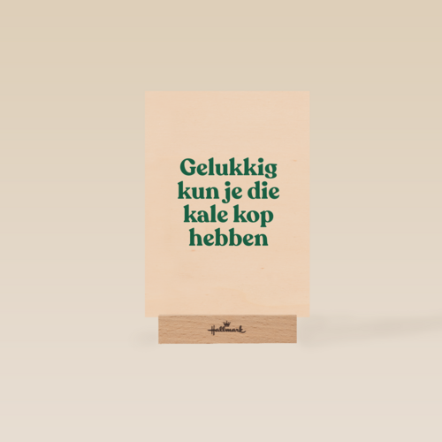 verjaardag kaart andc grappig gelukkig kun je die kale kop hebben