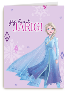 verjaardag kaart frozen elsa jij bent jarig