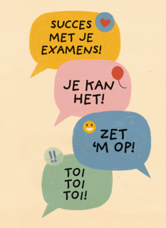 Succes met je examens text
