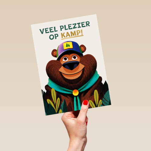 Beer op kamp Folio
