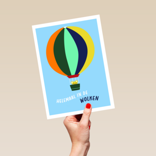 Geboorte felicitatie helemaal in de wolken