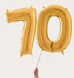 Cijferballon 70 Jaar Goud XL
