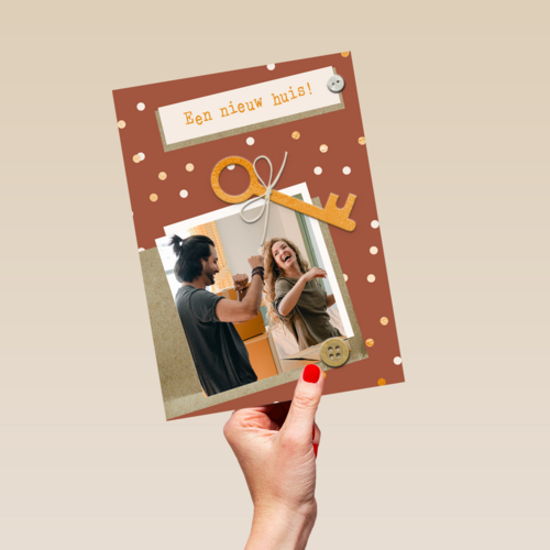 verhuisd fotokaart een nieuw huis