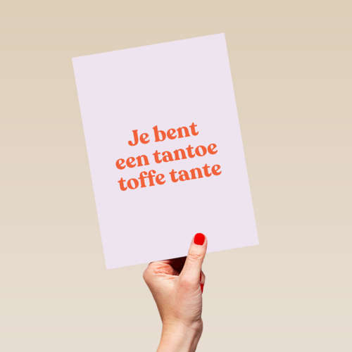 7e bent een tantoe toffe tante kaart