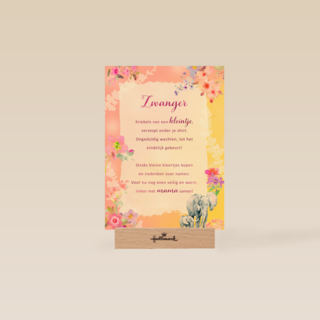 Zwangerschapskaart Kriebels van een kleintje More than words