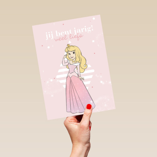 prinses kaart jij bent jarig veel liefs doornroosje