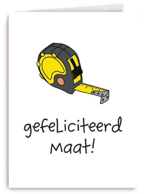 Verjaardagskaart man hip Gefeliciteerd maat