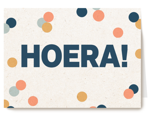 Hoera met confetti
