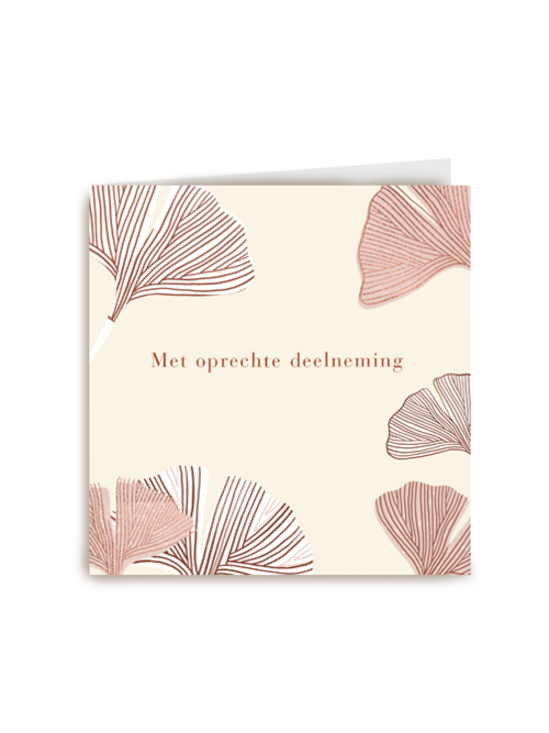Met oprechte deelneming kaart vierkant
