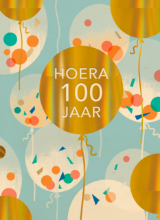 100 jaar confetti ballon