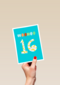 Verjaardagskaart woohoo 16 tiener jongen