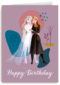 Frozen verjaardagskaart Elsa en Anna