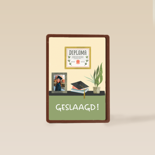 geslaagd fotokaart bureau met foto