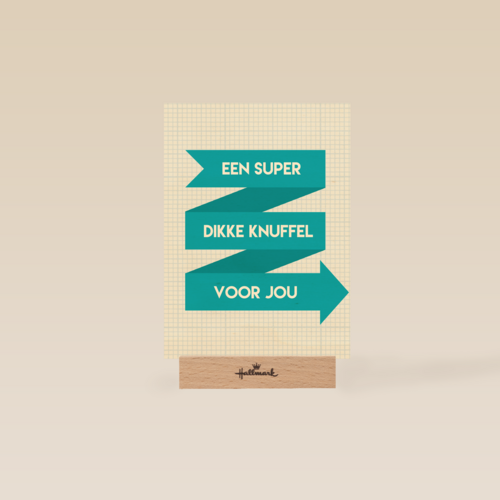 sporta op kamp kaart een superdikke knuffel voor jou