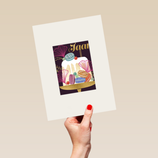 Verjaardagskaart stijvolle taart met leeftijd