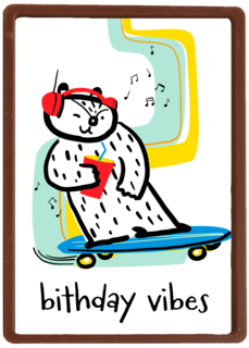 Verjaardagskaart skater birthday vibes