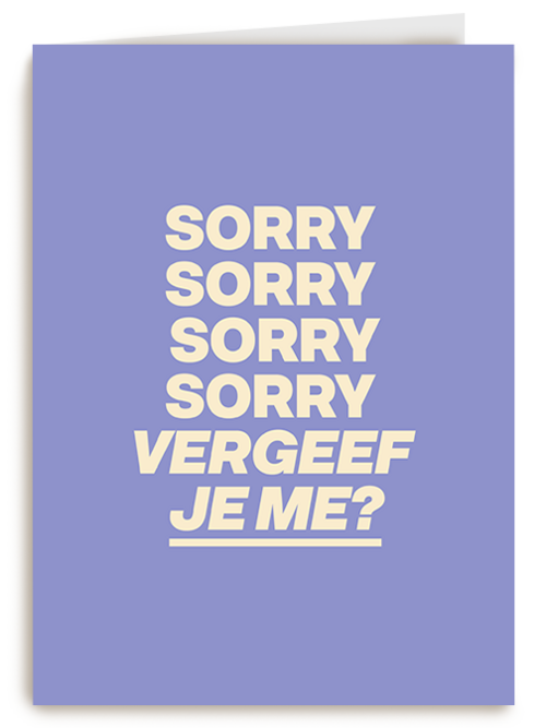 Kaart | Sorry | Andc Sorry Vergeef Je Me