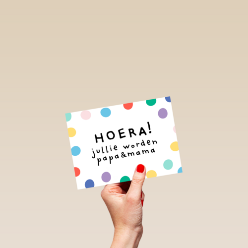 zwangerschap felicitatie hoera jullie worden papa en mama