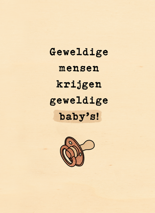 Houten Kaart Geboorte Felicitatie | Houten Kaart Hallmark | Geboorte Felicitatie | Geboortefelicitatie Geweldige Ouders Geweldige Baby