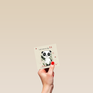 panda kaart just wanna say hi
