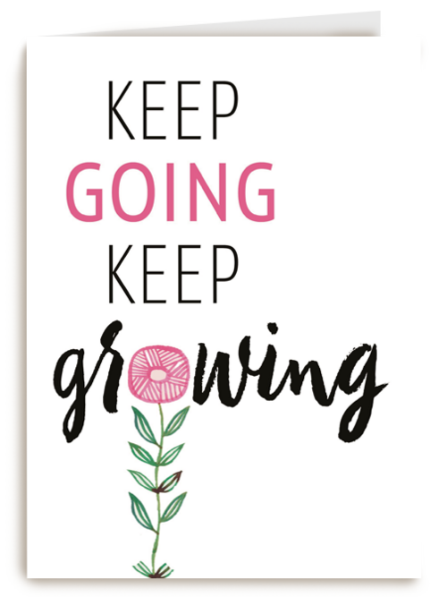 roze bloemetje met quote
