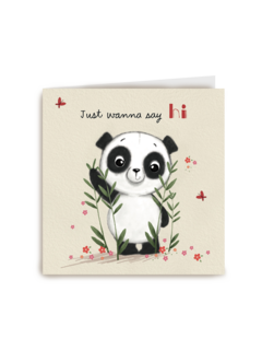 panda kaart just wanna say hi