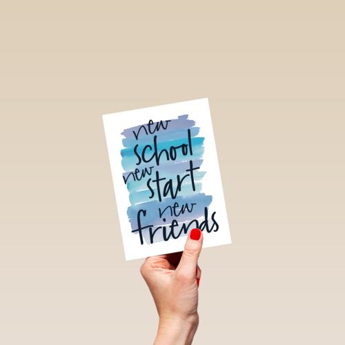 back to school new school new start new friends