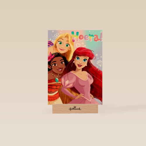 Felicitatiekaart Disney prinsessen hoera