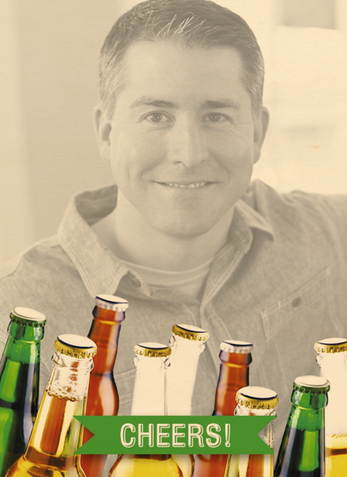 fotokaart cheers flesjes bier