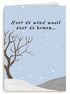 sinterklaaskaart gedicht hoor de wind waait door de bomen