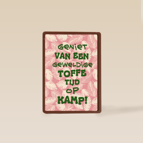 op kamp kaart toffe tijd