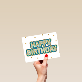 Verjaardagskaart man vrouw hip Tekst Happy Birthday
