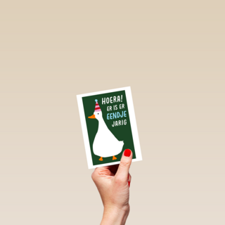 Verjaardagskaart Er Is Er Eendje Jarig