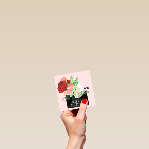 Beterschapskaart vrouw Bloemen Heel veel beterschap
