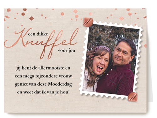moederdag fotokaart een dikke knuffel voor jou