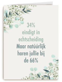 34 procent eindigt in echtscheiding