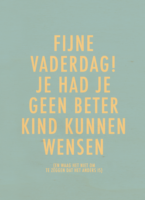Houten Kaart Vaderdag | Hallmark | Houten Kaart Hallmark | Vaderdag | Vaderdag Kaart Grappig Je Had Je Geen Beter Kind Kunnen Wensen
