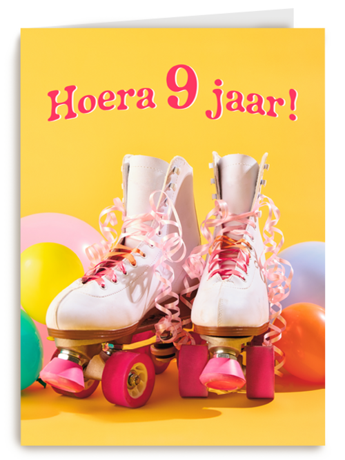 Hoera 9 Jaar rolschaatsen