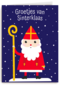 Sinterklaaskaart getekend Groetjes van Sinterklaas