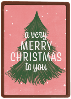 Kerstkaart kerstboom a very merry Christmas to you