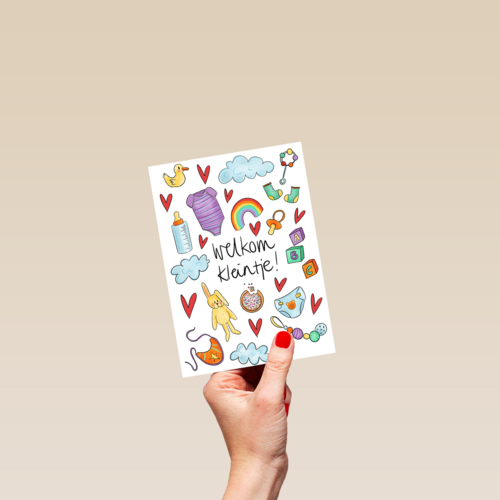 Babykaart zoon dochter Welkom kleintje Matia Studio