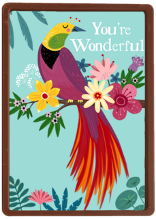 Complimentkaart you are wonderful paradijsvogel